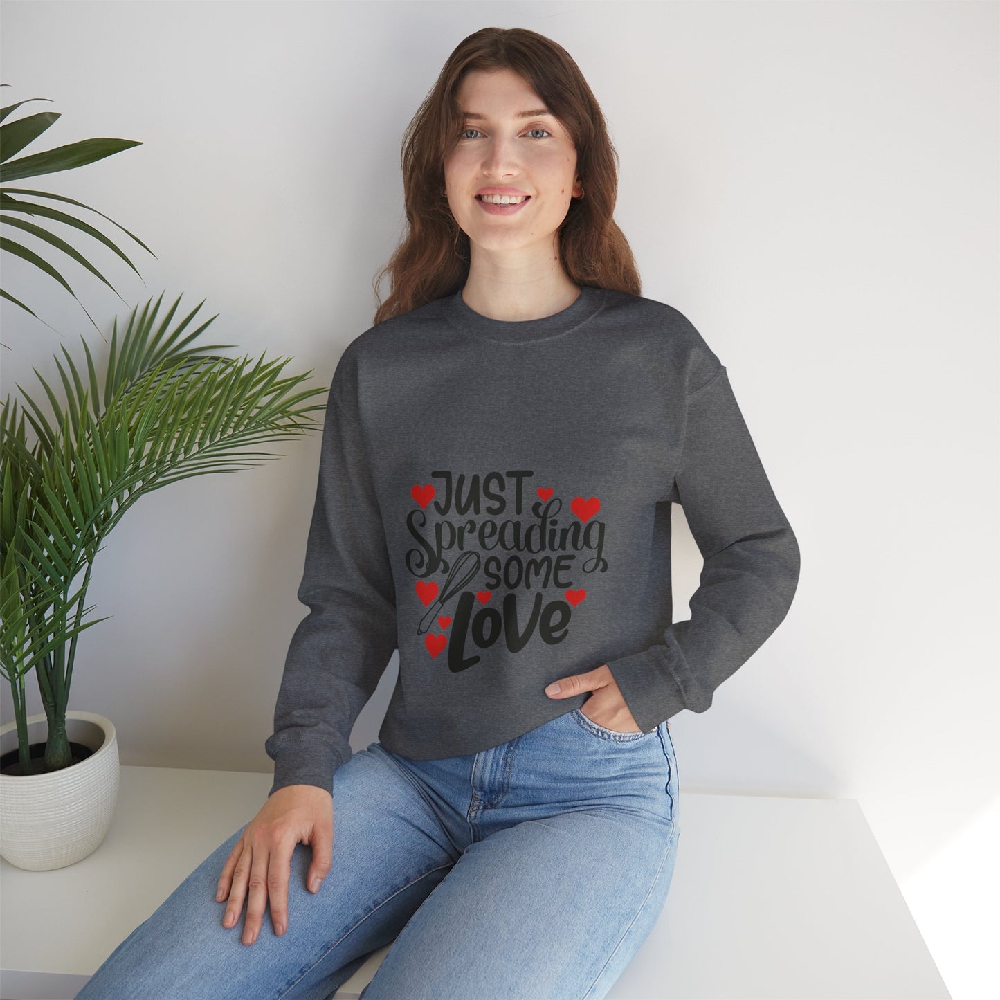 Just Spreading Some Love - Unisex Heavy Blend™ Crewneck Sweatshirt