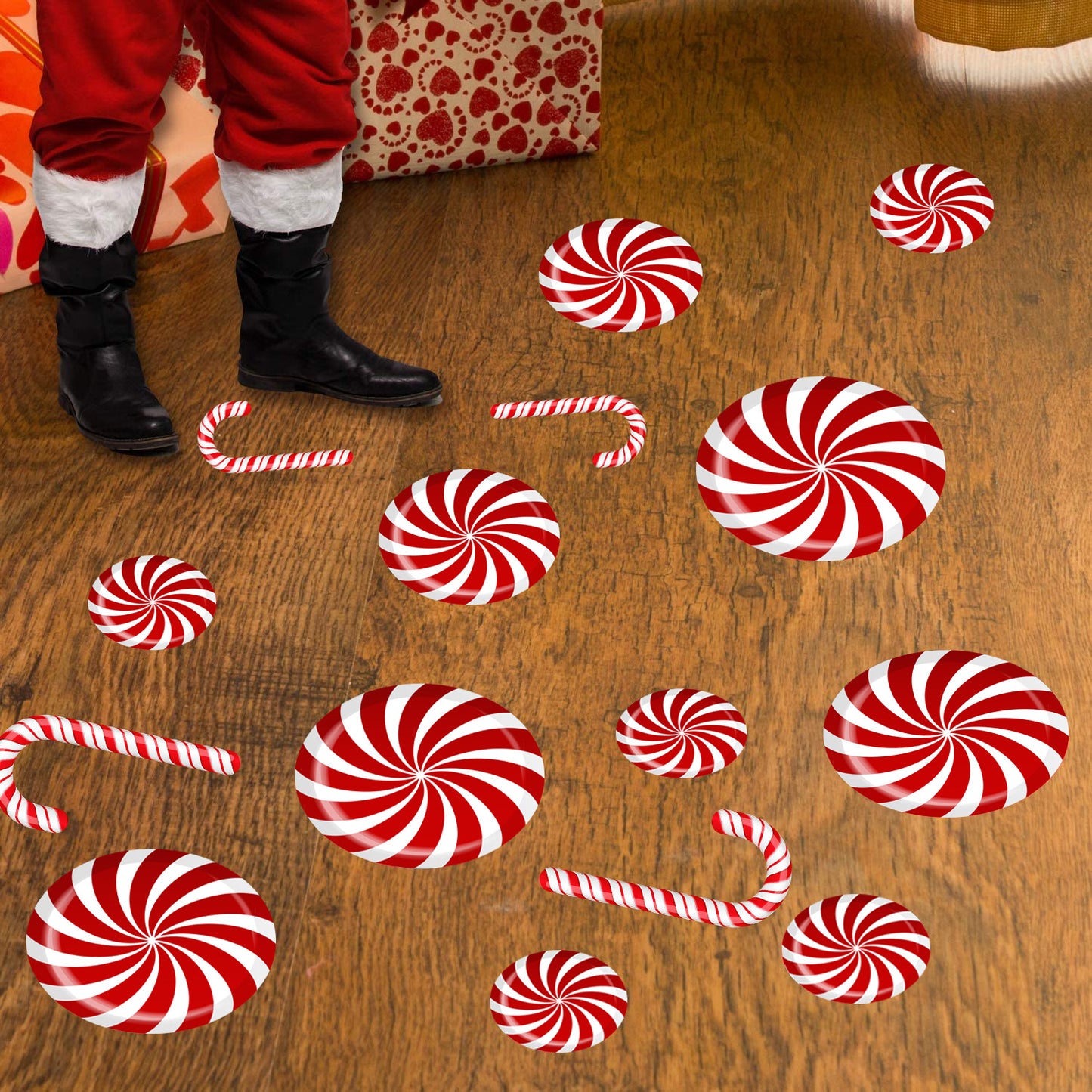 Etiqueta engomada del caramelo del copo de nieve de la Navidad etiqueta engomada de la decoración de la pared