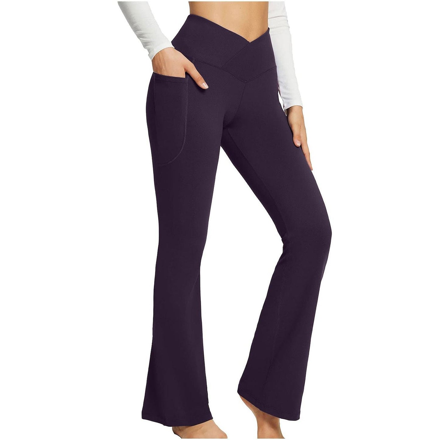 Women's Fashionable Elegant Slim-fit Solid Color Seamless Casual Pants
