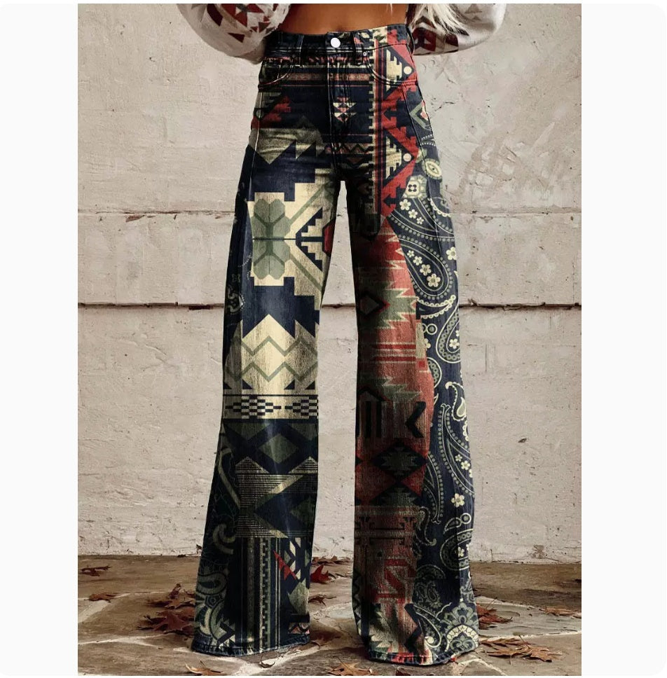 Women's 3D Printed Trousers Casual