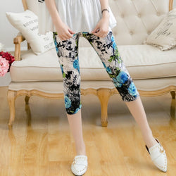 Thin Stretch Milk Silk Brushed Cropped Oversized Leggings