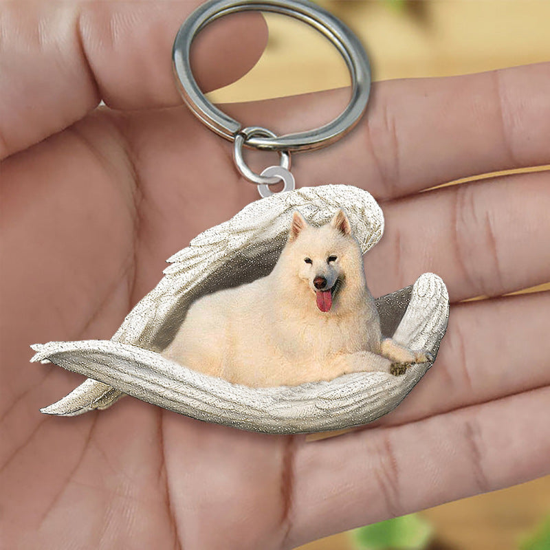 Llavero acrílico con forma de perro lindo de moda creativa