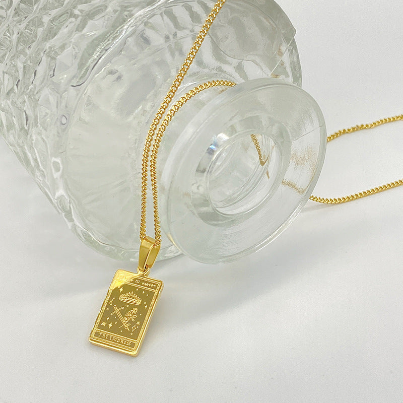 Tarot Pendant Necklace Stainless Steel