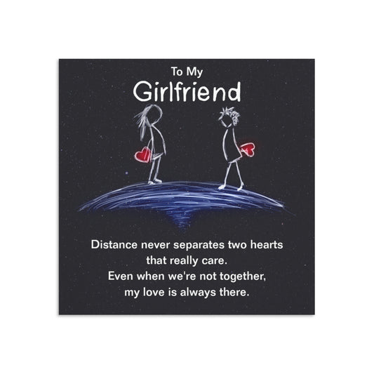 Interlocking Circles Necklace - Distance Never Separates Two Hearts Girlfriend