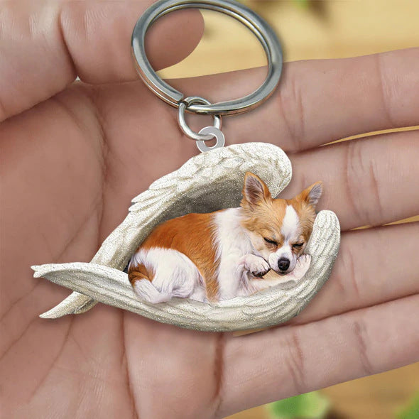 Llavero acrílico con forma de perro lindo de moda creativa