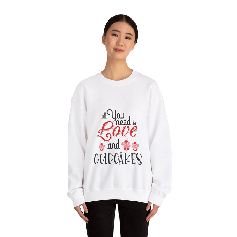 All You Need is Love and Cupcakes - Unisex Heavy Blend™ Crewneck Sweatshirt