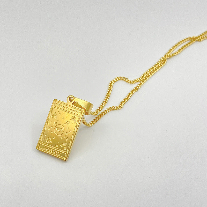 Tarot Pendant Necklace Stainless Steel