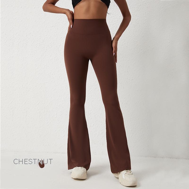 Peach Bell-bottom Pants Women's Yoga High Waist