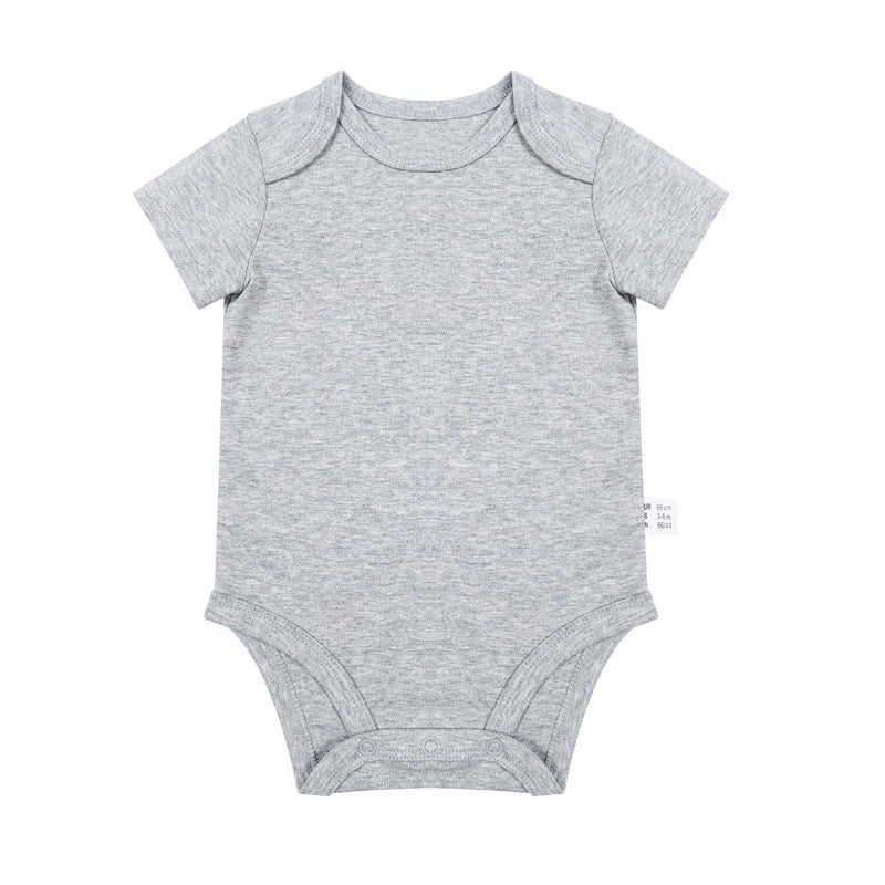 Romper Newborn Clothes 0-1 Years Old Solid Color Jumpsuit Male And Female Baby Baby Onesie