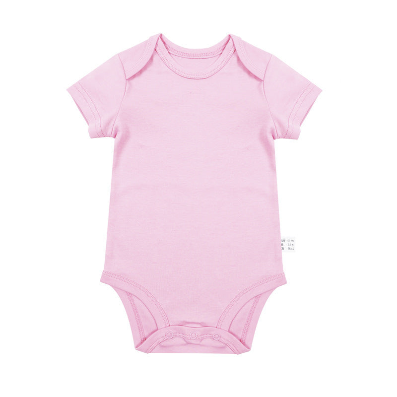 Romper Newborn Clothes 0-1 Years Old Solid Color Jumpsuit Male And Female Baby Baby Onesie