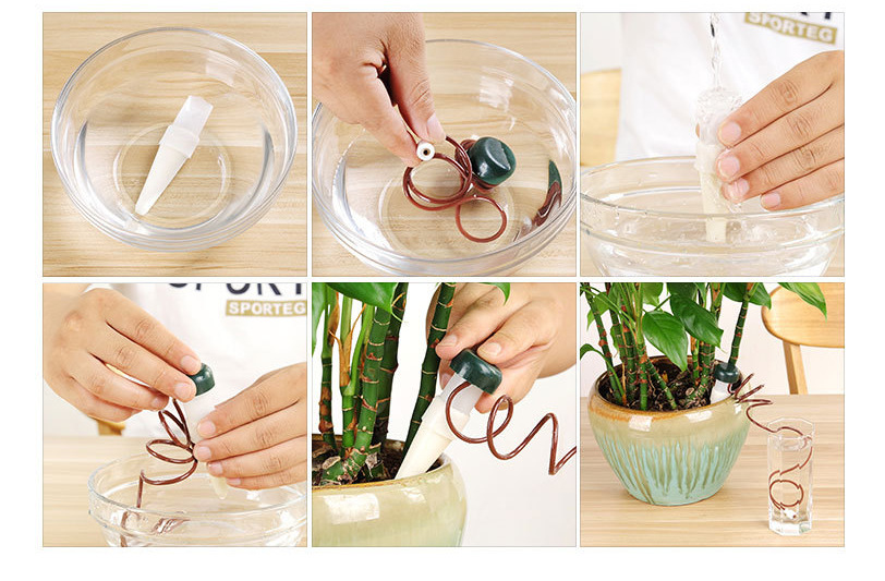 Ceramic Self Watering Spikes Automatic Plants Drip Irrigation Water Stakes For Indoor Outdoor Garden