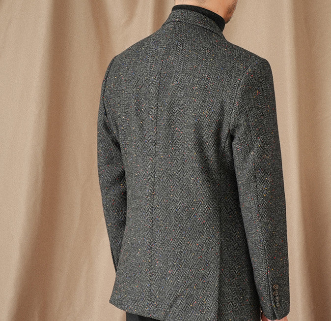 Vintage Double Breasted Wool Colored Dot Vest