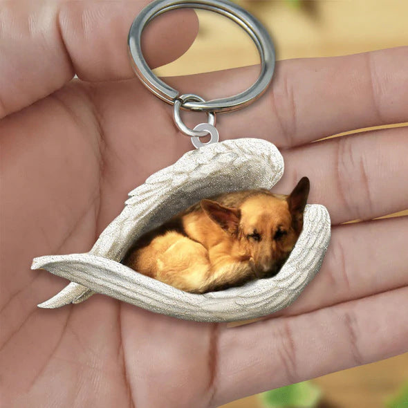 Llavero acrílico con forma de perro lindo de moda creativa