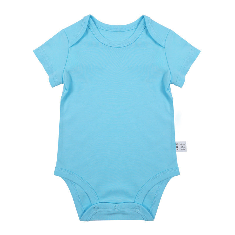 Romper Newborn Clothes 0-1 Years Old Solid Color Jumpsuit Male And Female Baby Baby Onesie
