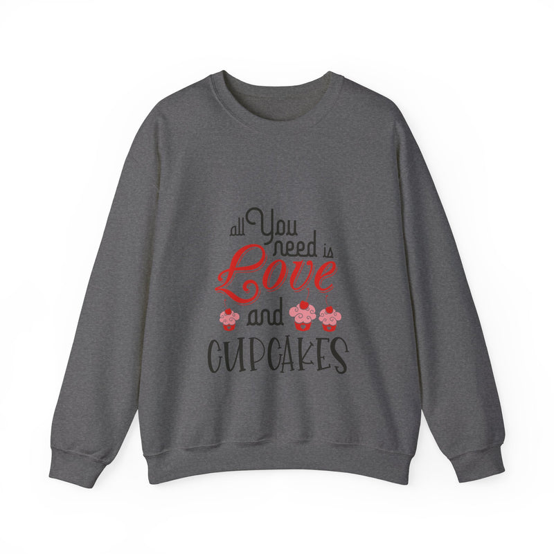 All You Need is Love and Cupcakes - Unisex Heavy Blend™ Crewneck Sweatshirt