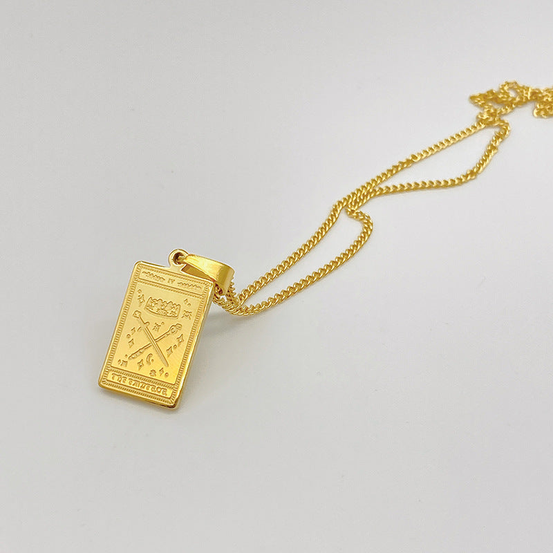 Tarot Pendant Necklace Stainless Steel