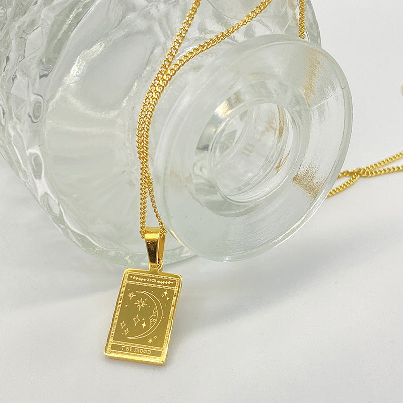 Tarot Pendant Necklace Stainless Steel
