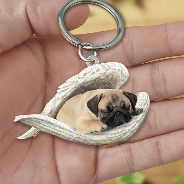 Llavero acrílico con forma de perro lindo de moda creativa