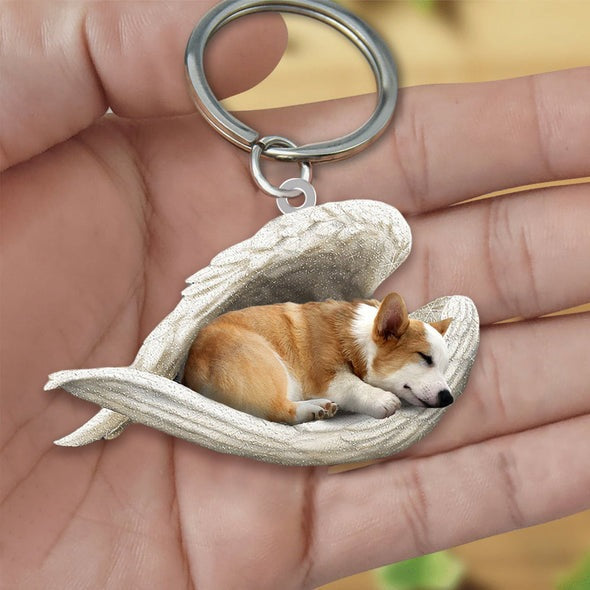 Llavero acrílico con forma de perro lindo de moda creativa