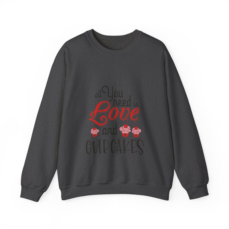 All You Need is Love and Cupcakes - Unisex Heavy Blend™ Crewneck Sweatshirt