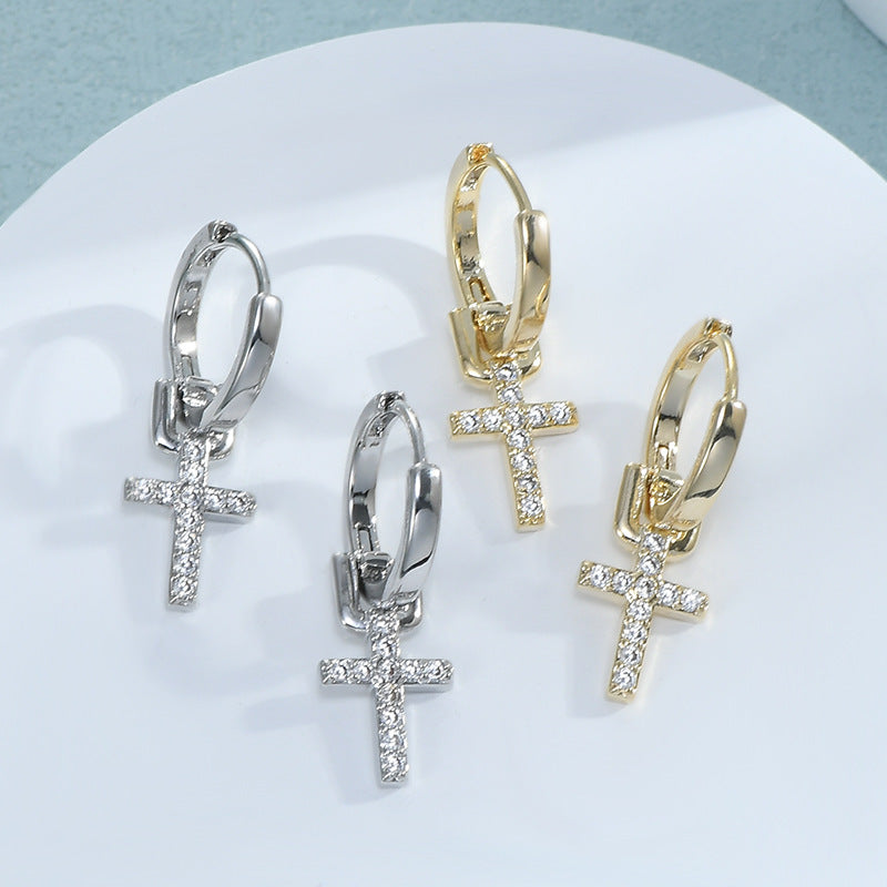 Women's High-grade Zircon Ear Studs