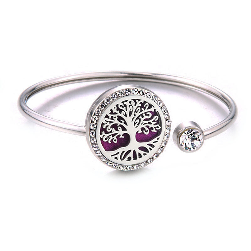 Aromatherapy Stainless Steel Bracelet Heart Chain Essential Oil Diffuser