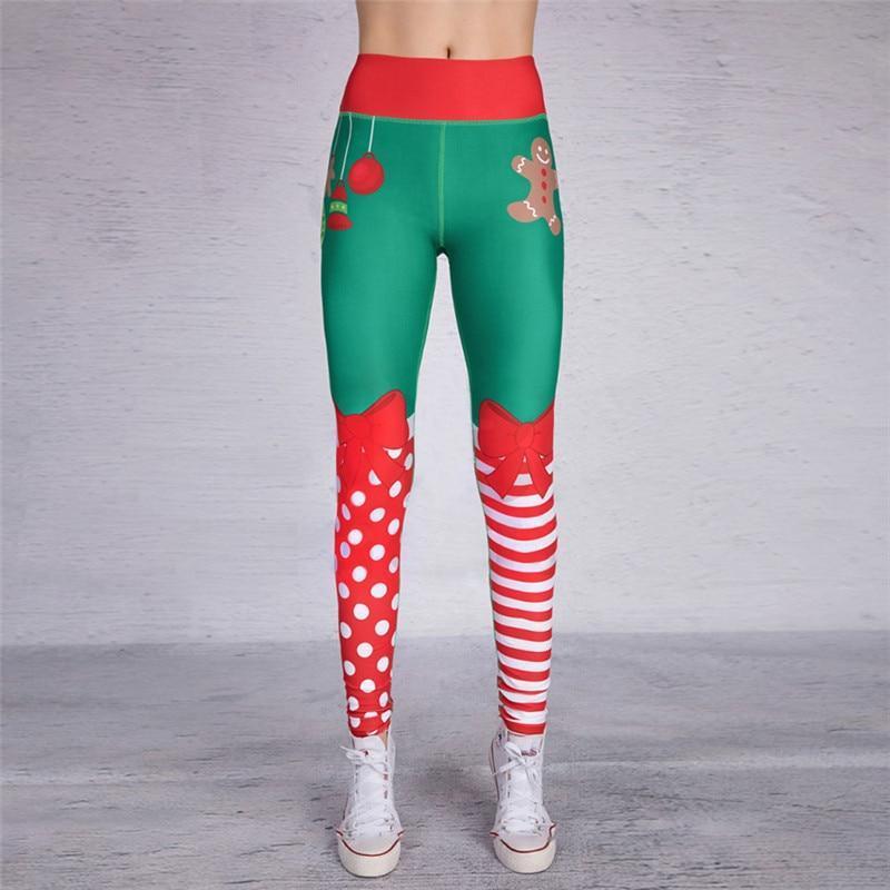 Yoga Christmas Print Hip High Waist Fitness Yoga Pants