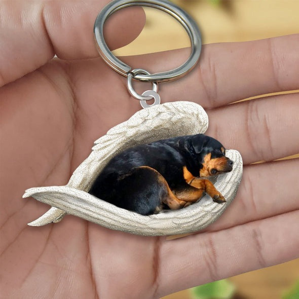 Llavero acrílico con forma de perro lindo de moda creativa