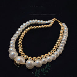High Luxury French Style Cold Style All-match Shell Pearls Necklace