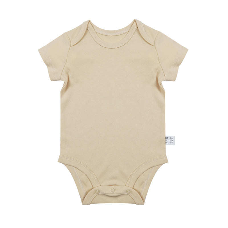 Romper Newborn Clothes 0-1 Years Old Solid Color Jumpsuit Male And Female Baby Baby Onesie