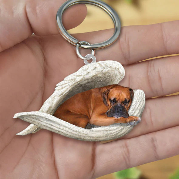 Llavero acrílico con forma de perro lindo de moda creativa