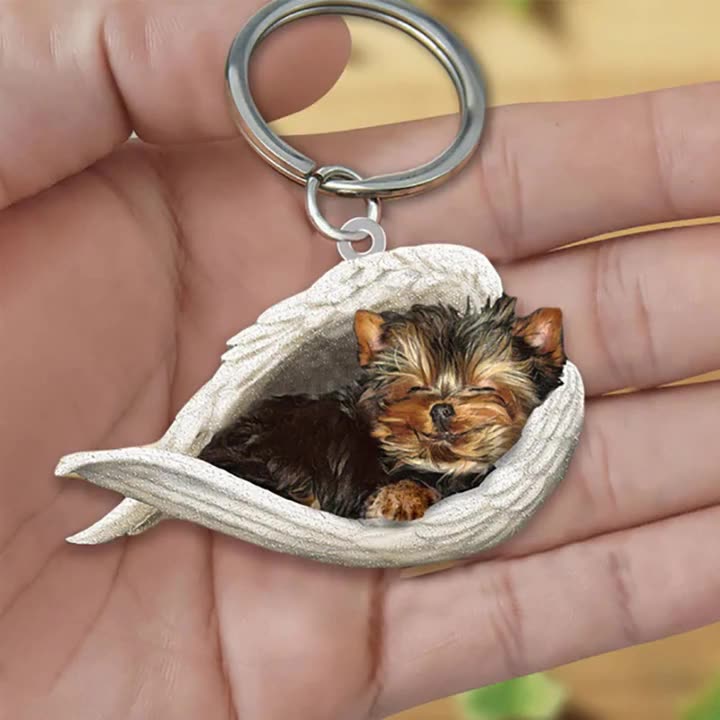 Llavero acrílico con forma de perro lindo de moda creativa