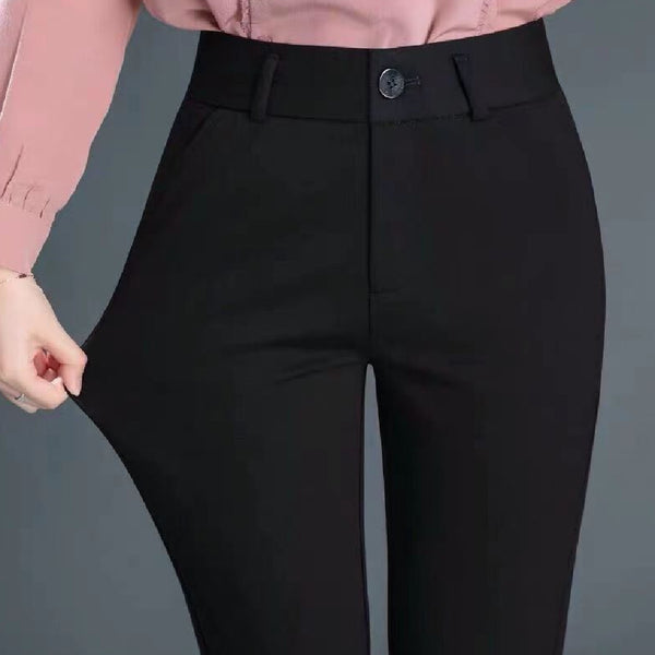 Women's Fashion Suit Black Straight Pants