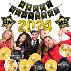Diseño de decoración de fiesta de traje de año nuevo 2024