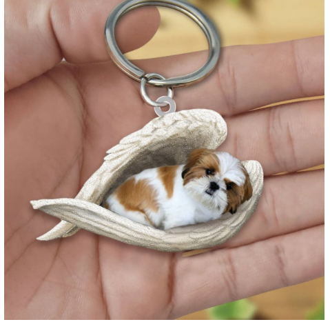Llavero acrílico con forma de perro lindo de moda creativa