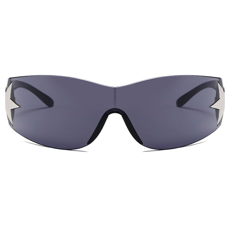 Gafas de sol sin montura con estrella de cinco puntas de moda para mujer