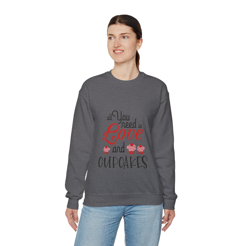 All You Need is Love and Cupcakes - Unisex Heavy Blend™ Crewneck Sweatshirt