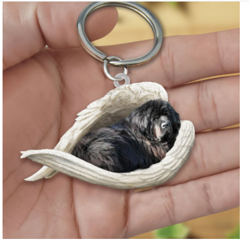 Llavero acrílico con forma de perro lindo de moda creativa