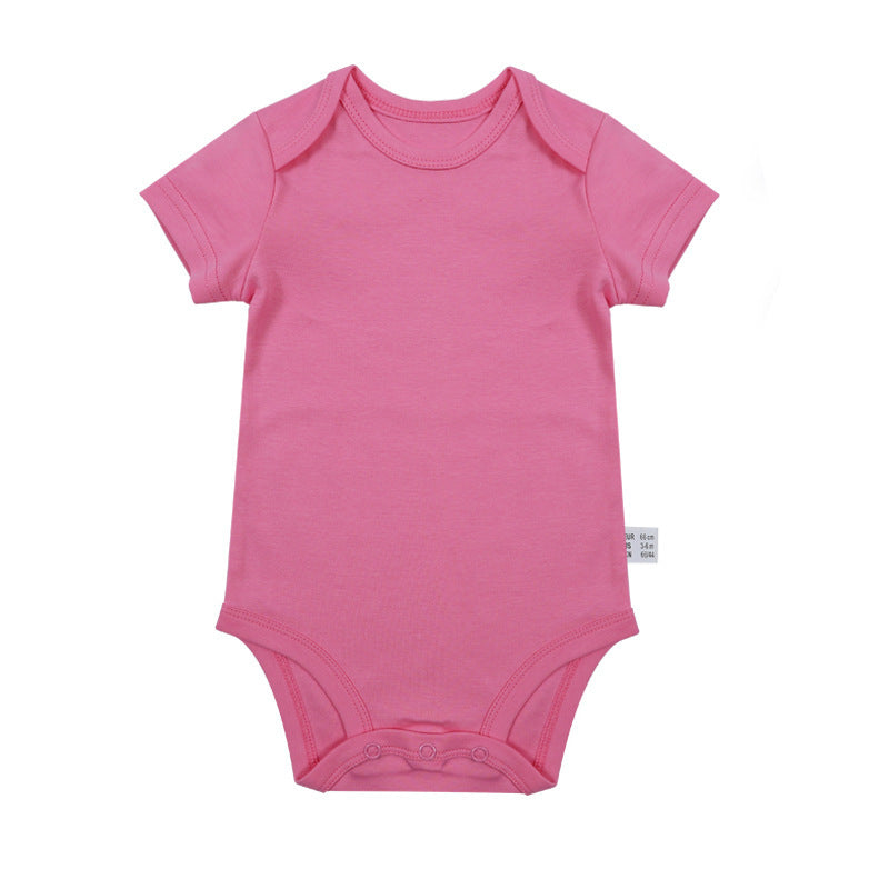Romper Newborn Clothes 0-1 Years Old Solid Color Jumpsuit Male And Female Baby Baby Onesie