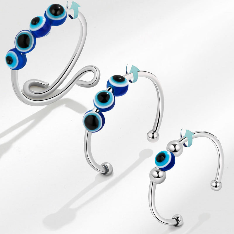 Turnable Ring Decompression Anxiety Ring Fish Eye Jewelry