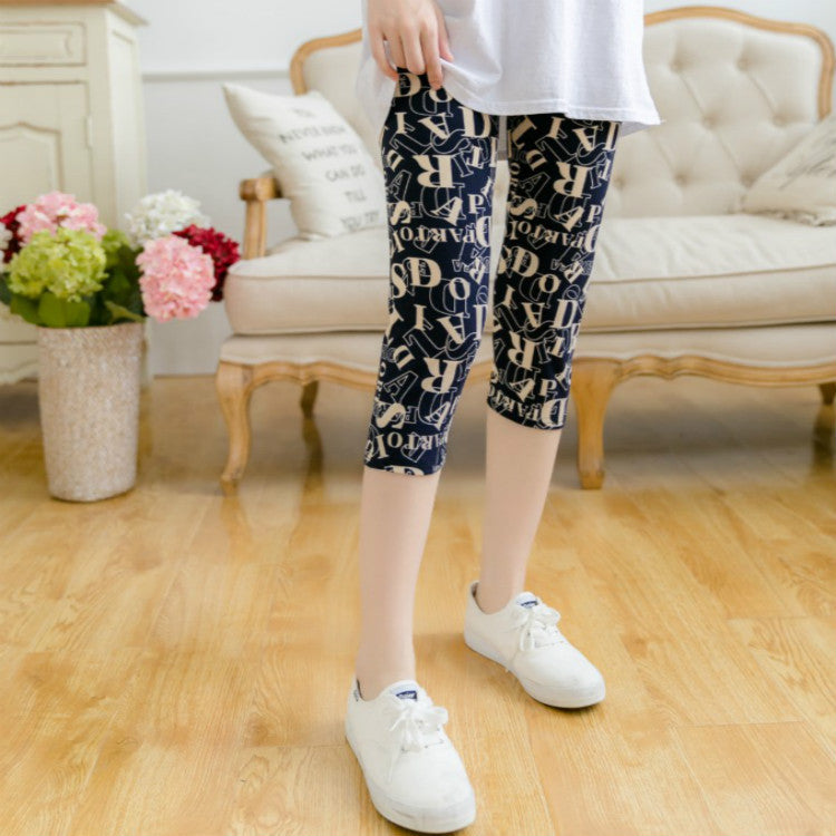 Thin Stretch Milk Silk Brushed Cropped Oversized Leggings