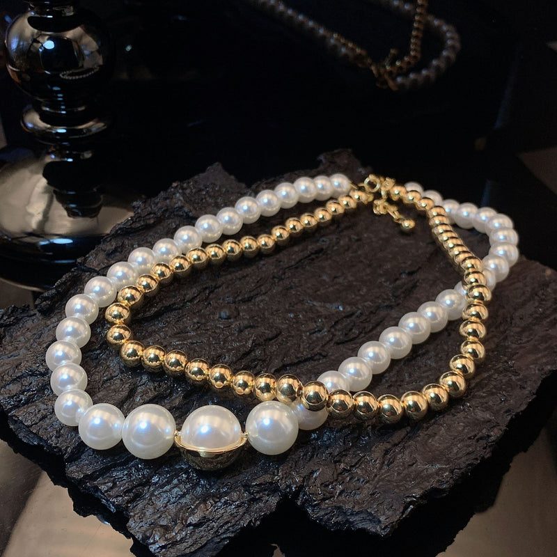High Luxury French Style Cold Style All-match Shell Pearls Necklace