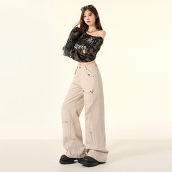 Design Skinny Wide Leg High Waist Jeans