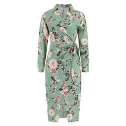 Vestido ajustado con abertura y temperamento para mujer
