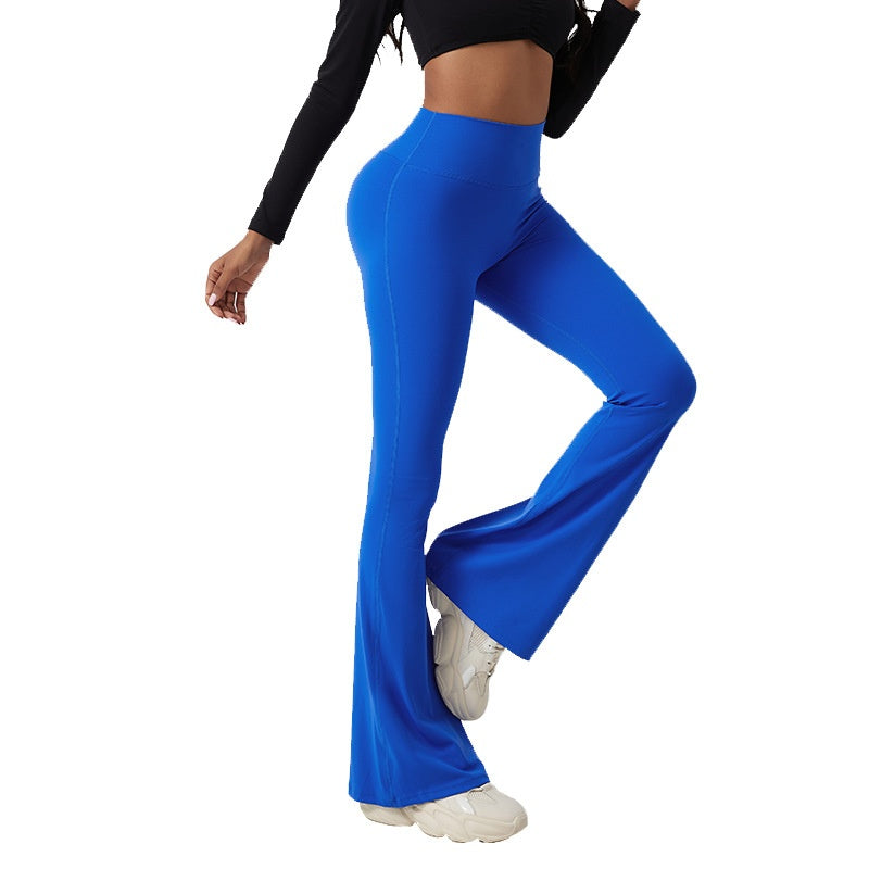 Peach Bell-bottom Pants Women's Yoga High Waist
