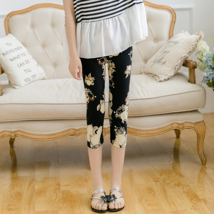 Thin Stretch Milk Silk Brushed Cropped Oversized Leggings