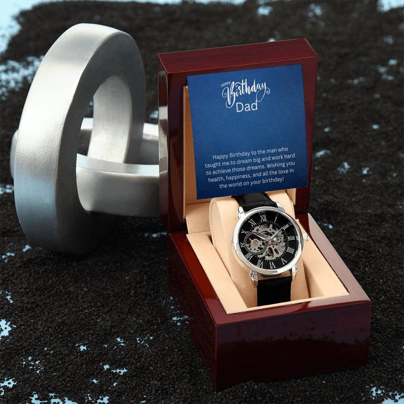 Men's Openwork Watch - Dream Big Dad