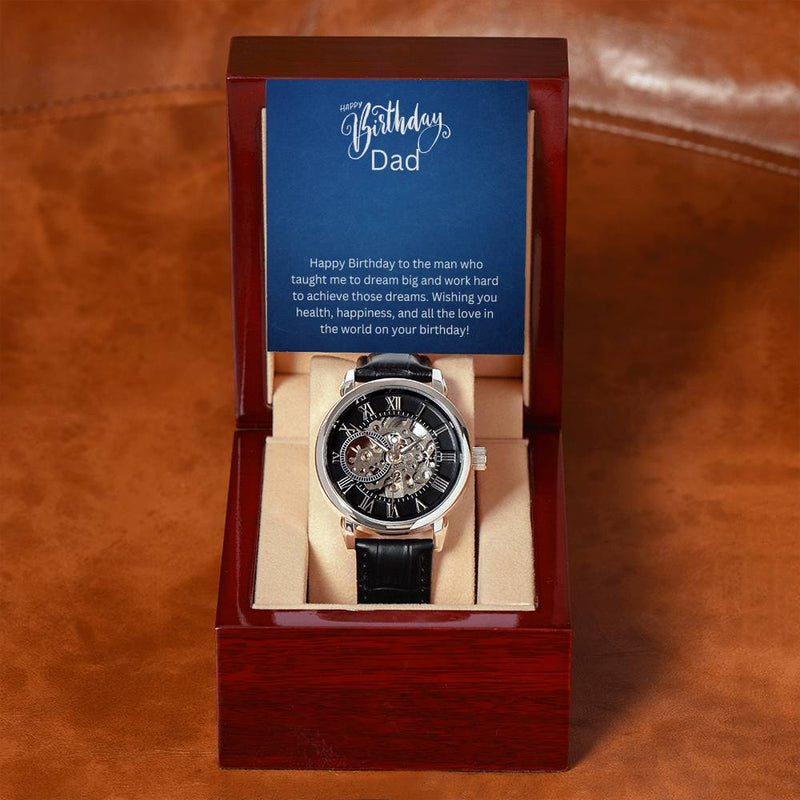 Men's Openwork Watch - Dream Big Dad