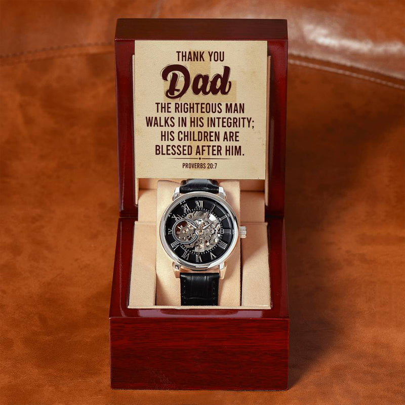 Men's Openwork Watch - Thank You Dad