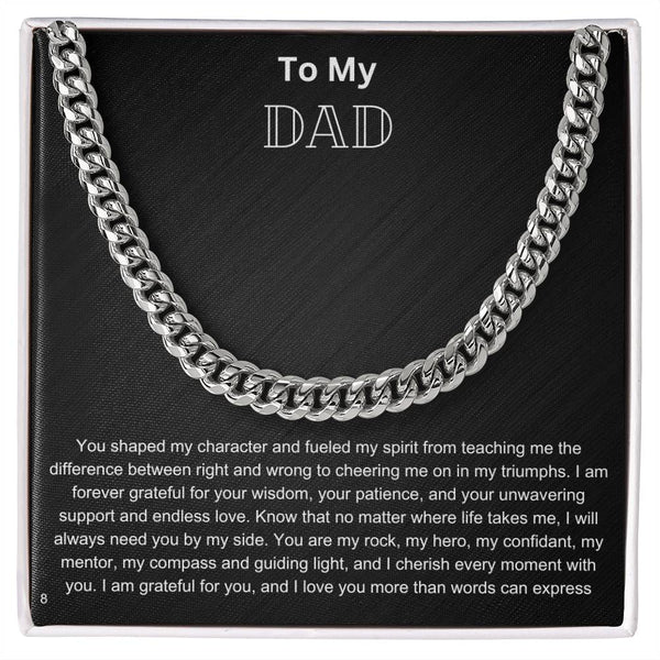 Cuban Chain Necklace - To My Dad #8 RW1